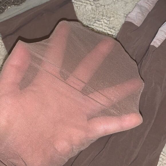 NWOT Vintage MCM tan thigh high stockings. One size - Picture 5 of 5